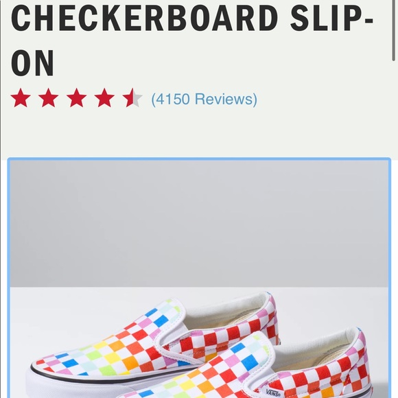 rainbow checkered vans men